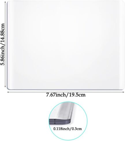 Acrylic Cutting Plates for Die Cutting Machines 2 Pack, 7.67" x 5.86" Clear Embossing Mats for Small Die Cut Machines, Scrapbooking, Card Making, and DIY Crafts in Kuwait
