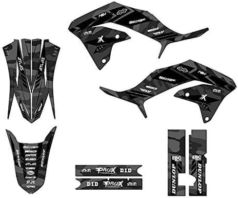 2020-2024 KLX 230 R APACHE Grey Senge Graphics Base Kit Compatible with Kawasaki in Saudi Arabia
