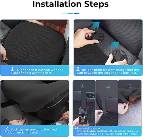 3 Packs Nappa Leather Front & Rear Seat Covers for Tesla Model Y/3 Highland/Juniper 2025 2026 Interior Accessories, Breathable All-Season Non-Slip Bottom Seat Protectors Cushion (Black) in Saudi Arabia