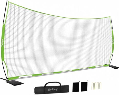 Lacrosse Backstop Net Soccer Backstop Net for Backyard Sport Netting Barrier 20 x 10 ft Ball Stop Net Includes Portable Carry Bag 2 Sand Bags 4 Ground Stakes in Saudi Arabia