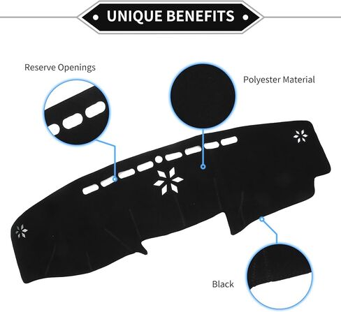 Dash Cover Kit Compatible for Lexus LS LS460 LS600H 2007-2012, Durable Polyester Black Center Console Dashboard Cover Pad Carpet in Saudi Arabia