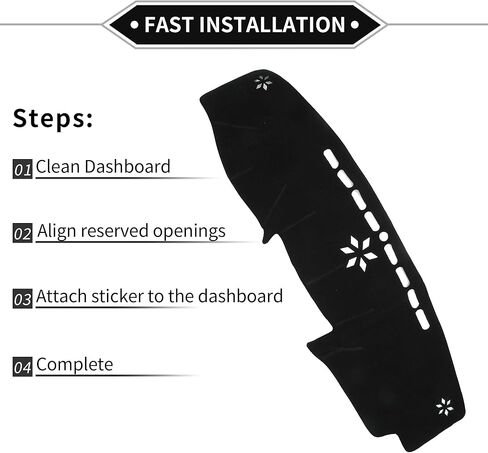Dash Cover Kit Compatible for Lexus LS LS460 LS600H 2007-2012, Durable Polyester Black Center Console Dashboard Cover Pad Carpet in Saudi Arabia