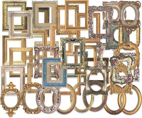 80 Pcs Vintage Baroque Frame Stickers for Scrapbooking, Aesthetic Antique Picture Frame Decorative Stickers, Self-Adhesive Junk Journal Supplies & Scrapbook Embellishments for Bullet Journal, Crafts in Saudi Arabia