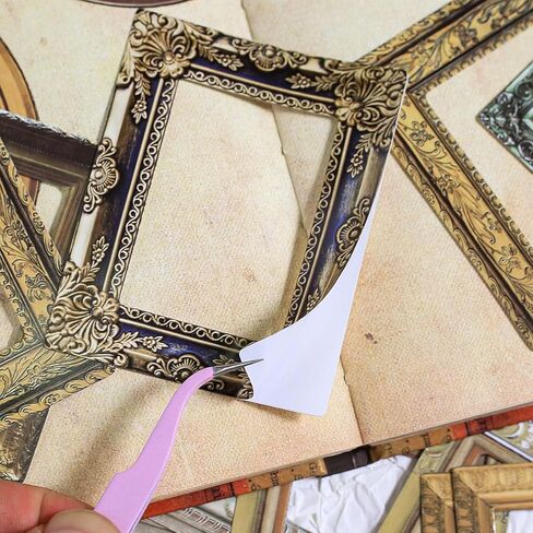 80 Pcs Vintage Baroque Frame Stickers for Scrapbooking, Aesthetic Antique Picture Frame Decorative Stickers, Self-Adhesive Junk Journal Supplies & Scrapbook Embellishments for Bullet Journal, Crafts in Saudi Arabia