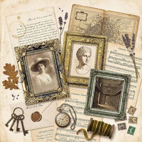 80 Pcs Vintage Baroque Frame Stickers for Scrapbooking, Aesthetic Antique Picture Frame Decorative Stickers, Self-Adhesive Junk Journal Supplies & Scrapbook Embellishments for Bullet Journal, Crafts in Saudi Arabia