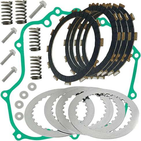 Clutch Friction Clutch Plate Gasket Kit with Springs Bolts Compatible with EX250 Ninja 250R 1988-2007 13088-1013 13089-026 11009-1872 in Kuwait