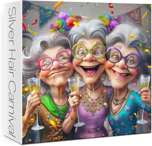 Grandma Friendship Puzzles for Adult 1000 Pieces. Funny Grandma Party Jigsaw Puzzles. Challenging Cute Old Woman Art Puzzles in Saudi Arabia