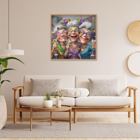 Grandma Friendship Puzzles for Adult 1000 Pieces. Funny Grandma Party Jigsaw Puzzles. Challenging Cute Old Woman Art Puzzles in Saudi Arabia
