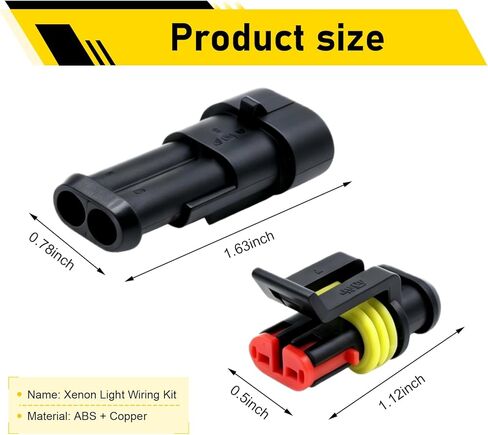 4 Set 2 Pin Waterproof Connector, Plug in Male and Female Electrical Connectors, 12V Plug Connector Harness, Fit for Car Truck Boat Motorcycle in Saudi Arabia