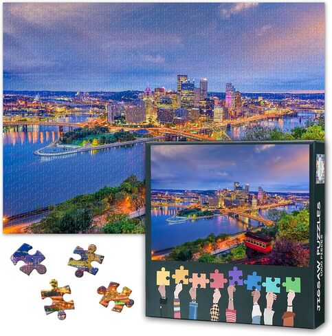Puzzles for Adults 1000 Pieces: Las Vegas Strip City Night Landscape Jigsaw Puzzle - Challenging 1000 Piece Puzzle for Adults US City Skylines Artwork for Home Decor & Relaxation 27.5"x19.6"/70*50cm in Kuwait