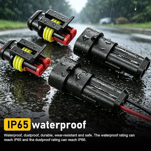 4 Set 2 Pin Waterproof Connector, Plug in Male and Female Electrical Connectors, 12V Plug Connector Harness, Fit for Car Truck Boat Motorcycle in Saudi Arabia