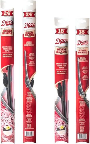 Doc's Diesel Premium Beam Wiper Blades Front 24" + 18" DDW24+DDW18 | Compatible with Nissan Titan XD 5.0L Cummins 2016-2019 | Replaces 5079280-2, 5079275-1 in Kuwait