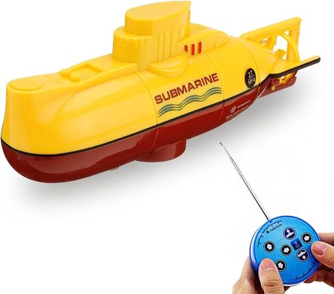 Mini RC Submarine Toy, Waterproof Remote Control Underwater Diving Boat for Fish Tank, Electric Water Toy for Kids Birthday Gift in Saudi Arabia