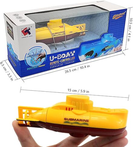 Mini RC Submarine Toy, Waterproof Remote Control Underwater Diving Boat for Fish Tank, Electric Water Toy for Kids Birthday Gift in Saudi Arabia