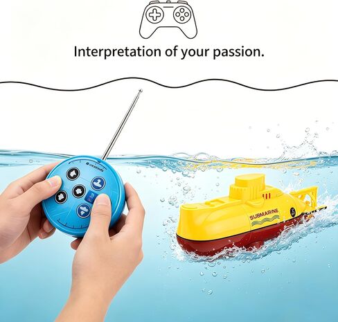 Mini RC Submarine Toy, Waterproof Remote Control Underwater Diving Boat for Fish Tank, Electric Water Toy for Kids Birthday Gift in Saudi Arabia