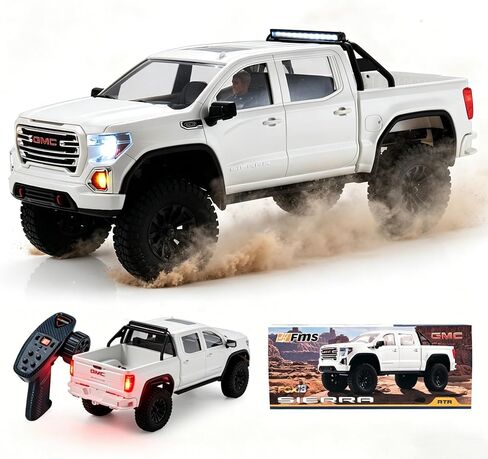BEEZRC FMS 1/18 FCX18S Sierra S Brushless RC Crawler, Officially Authorized, RTR Off-Road 4x4 with LED Lights mini RC Truck, Two-Speed Switch, Remote Control Car for Adults in Saudi Arabia