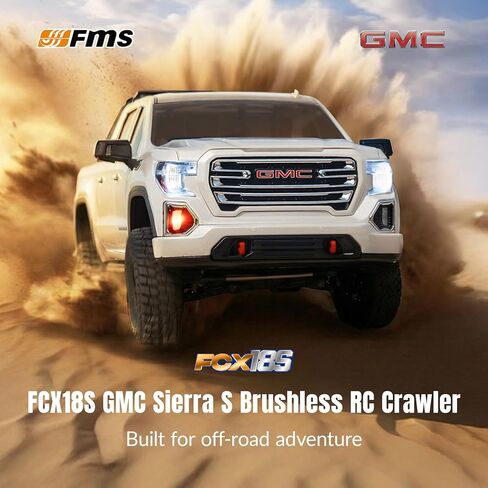 BEEZRC FMS 1/18 FCX18S Sierra S Brushless RC Crawler, Officially Authorized, RTR Off-Road 4x4 with LED Lights mini RC Truck, Two-Speed Switch, Remote Control Car for Adults in Saudi Arabia