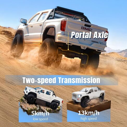 BEEZRC FMS 1/18 FCX18S Sierra S Brushless RC Crawler, Officially Authorized, RTR Off-Road 4x4 with LED Lights mini RC Truck, Two-Speed Switch, Remote Control Car for Adults in Saudi Arabia