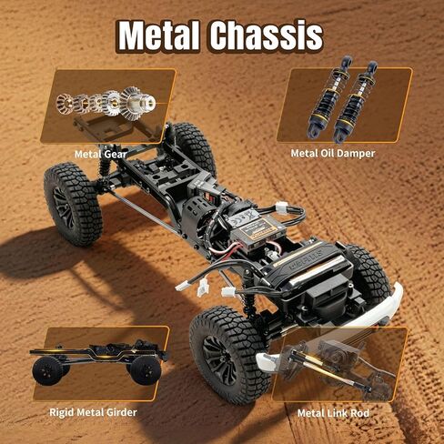 BEEZRC FMS 1/18 FCX18S Sierra S Brushless RC Crawler, Officially Authorized, RTR Off-Road 4x4 with LED Lights mini RC Truck, Two-Speed Switch, Remote Control Car for Adults in Saudi Arabia