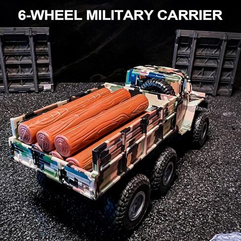 Camouflage RC Military Truck for Kids - 1:16 4WD Remote Control Car, All Terrain Rock Crawler Army Military Vehicle Toy, Off-Road Transport Monster Trucks, Birthday for Boys in Saudi Arabia
