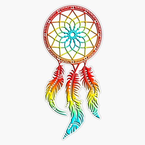 Dream Catcher, Dreamcatcher, Native Americans, American Indians, Protection Vinyl Sticker Waterproof Bumper Sticker Laptop Window Decal 5" in Kuwait