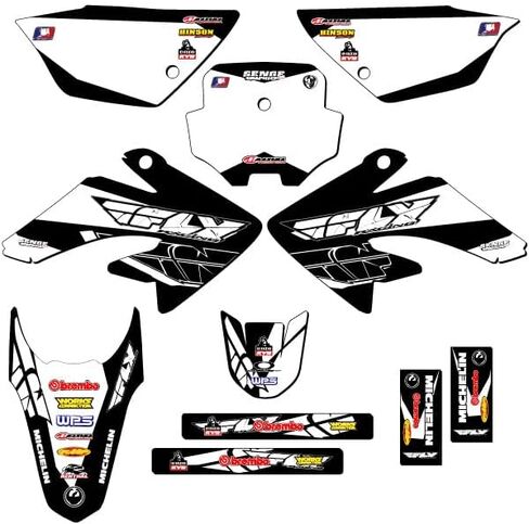 2011-2016 CRF 80 13 Fly Black Senge Graphics Complete Kit Compatible with Honda in Saudi Arabia