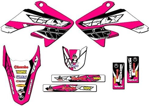 2011-2016 CRF 80 13 Fly Black Senge Graphics Complete Kit Compatible with Honda in Saudi Arabia