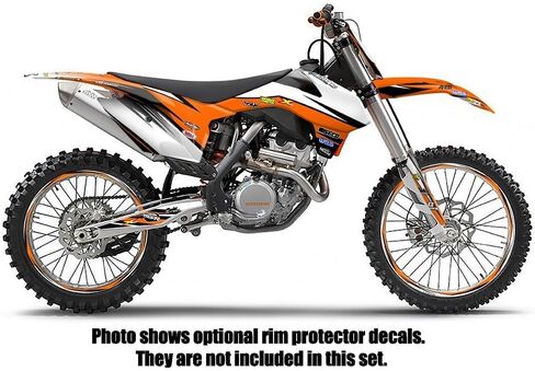 2012-2013 EXC Velocity Orange Senge Graphics Complete Kit Compatible with KTM in Saudi Arabia
