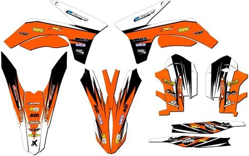 2012-2013 EXC Velocity Orange Senge Graphics Complete Kit Compatible with KTM in Saudi Arabia