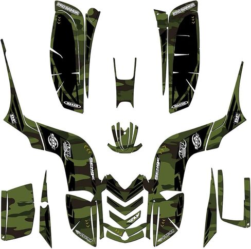 All Years Raptor 80 Apache Green Senge Graphics Kit Compatible with Yamaha in Saudi Arabia