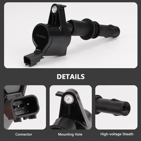 DG511 OEM Ignition Coil - Compatible with Ford Expedition F150 F250 Lincoln Mark LT Navigator 5.4L 4.6L 6.8L - Replaces # DG511 3L3E-12A366-CA 3L3Z-12029-BA in Kuwait