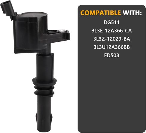 DG511 OEM Ignition Coil - Compatible with Ford Expedition F150 F250 Lincoln Mark LT Navigator 5.4L 4.6L 6.8L - Replaces # DG511 3L3E-12A366-CA 3L3Z-12029-BA in Kuwait