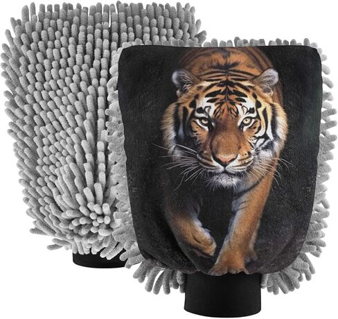 Tiger Car Wash Mitt, 2PK Scratch Free Lint-Free for Car Washing and Detailing in Saudi Arabia