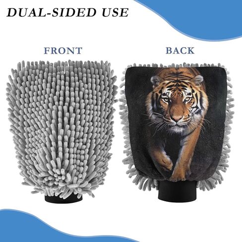 Tiger Car Wash Mitt, 2PK Scratch Free Lint-Free for Car Washing and Detailing in Saudi Arabia
