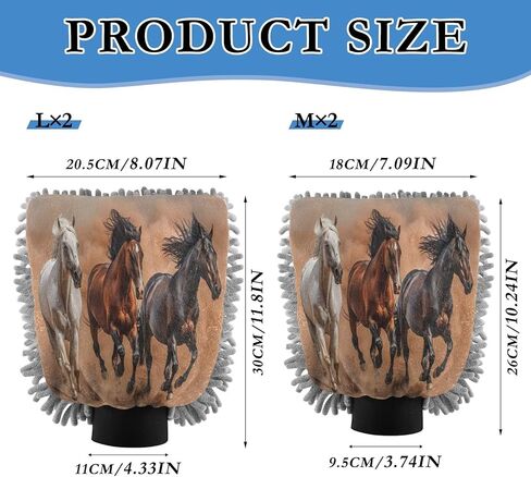 Running Horse Car Wash Mitt, 2PK Scratch Free Lint-Free for Car Washing and Detailing in Saudi Arabia