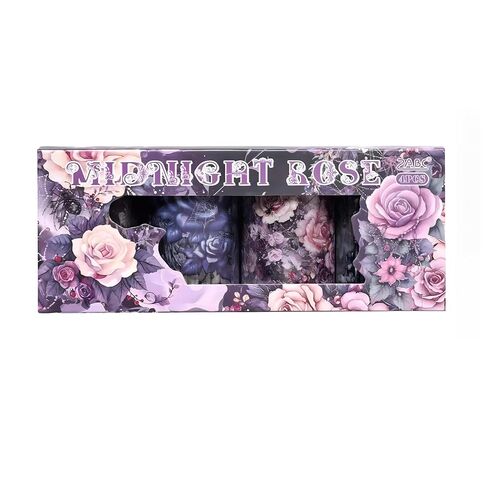 Midnight Rose Themed Pre-Cut Gothic Stickers,4 Rolls PET Washi Tape Set, PET Tape Stickers for Journaling Kit,DIY Crafts,Gift Wrapping,Scrapbooking Supplies,Planners,Party Decorations in Saudi Arabia