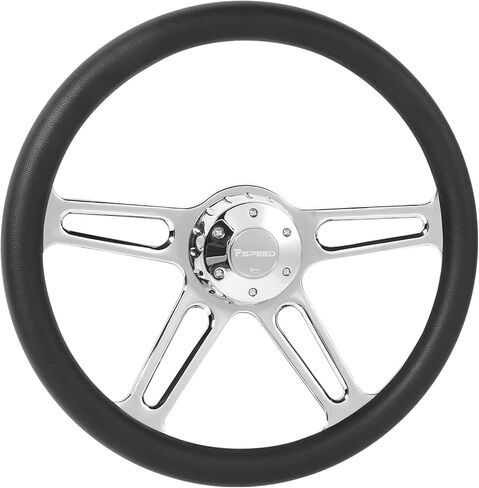 18 inch Truck Steering Wheel 5-Bolt 4-Spoke Design Chrome-Plated Aluminum Alloy,Deep Dish 50mm,Fit for Kenworth, for Peterbilt, for Volvo Semi Trucks,for Freightliner 18 in steering wheel in Saudi Arabia
