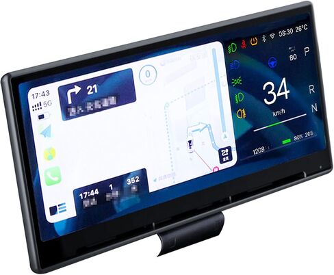 8.9" Head Up Display for Tesla Model Y Juniper/Model 3 Highland 2024 2025 with Wireless CarPlay/Android Auto, Sync Info, Front Camera, Blind Spot Alert, AC Vents, OTA Updates in Saudi Arabia
