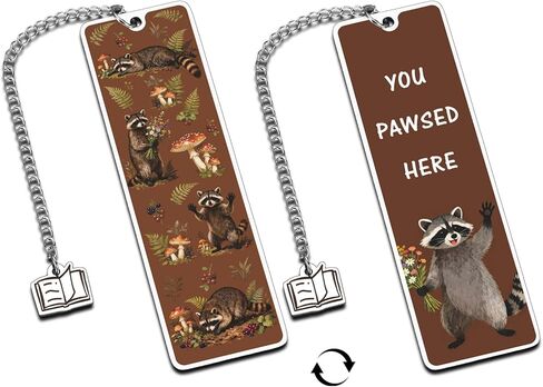 Raccoon Gifts for Women Men Book Marks for Reading Women Men Raccoon Lover Animal Pet Lovers Bookish Gifts Reading Accessories for Book Lovers Bookworm Valentines Day Basket Stuffers in Saudi Arabia