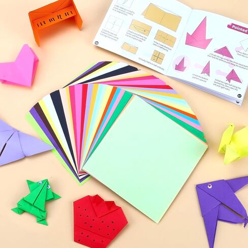 Tiehuoxia Origami Paper 6x6,220pcs Sheets Origami 20 Colors with Tutorial Manual, Folding Paper for Fun & Relaxation, DIY Art and Craft Projects in Saudi Arabia