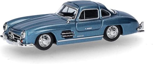 Herpa car Model Mercedes-Benz 300 SL gullwing, Light Blue Metallic, on a Scale of 1:87, Plastic Miniature, Made in Germany, Model Building, Collectors Edition in Saudi Arabia