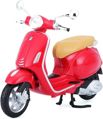 1/18 Scale Collection Miniature Scooter Motorcycle Model Compatible with Piaggio Vespa Primavera 150 Red 32721 in Saudi Arabia