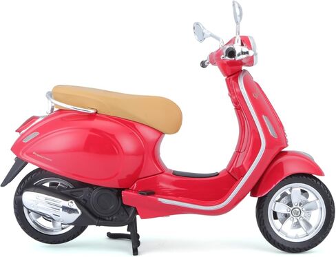 1/18 Scale Collection Miniature Scooter Motorcycle Model Compatible with Piaggio Vespa Primavera 150 Red 32721 in Saudi Arabia