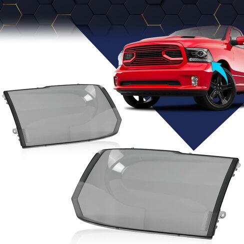 غطاء المصباح الأمامي PIT66 LED متوافق مع دودج رام 1500 2009-2018/Fit Ram 2500 3500 4500 5500 2011-2018/Fit Dodge Ram 2500 3500 2010 Smoke in Kuwait