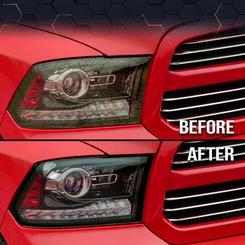 غطاء المصباح الأمامي PIT66 LED متوافق مع دودج رام 1500 2009-2018/Fit Ram 2500 3500 4500 5500 2011-2018/Fit Dodge Ram 2500 3500 2010 Smoke in Kuwait