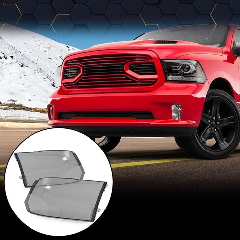 غطاء المصباح الأمامي PIT66 LED متوافق مع دودج رام 1500 2009-2018/Fit Ram 2500 3500 4500 5500 2011-2018/Fit Dodge Ram 2500 3500 2010 Smoke in Kuwait
