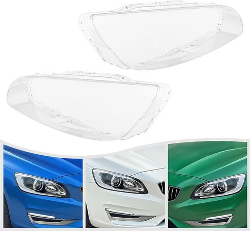 1 Pair Headlight Cover Lens for Volvo S60 2014 2015 2016 2017 2018, Headlight Housing Replacement Left and Right Side in Saudi Arabia