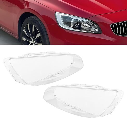 1 Pair Headlight Cover Lens for Volvo S60 2014 2015 2016 2017 2018, Headlight Housing Replacement Left and Right Side in Saudi Arabia