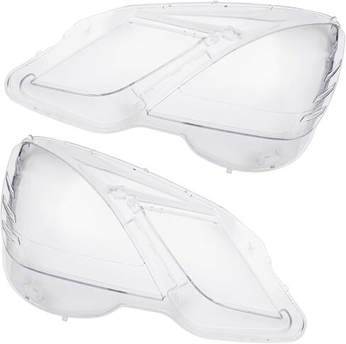 Pair Headlight Lens Covers Compatible with Mercedes-Benz 2009-2013 W212 E350 E500 E63, Clear PC Replacement Lampshade A2128209661 A2128209561 in Saudi Arabia
