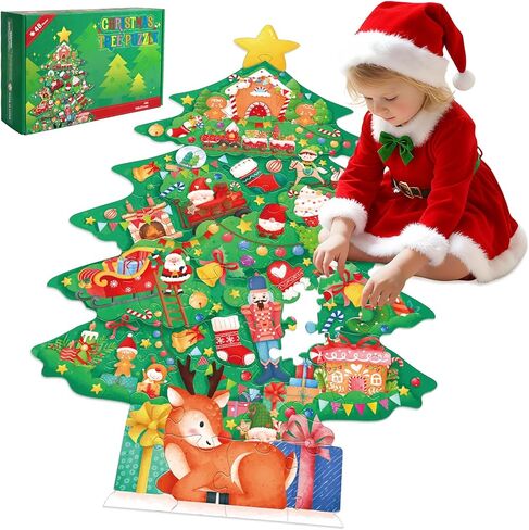 Farm Animals Floor Puzzles for Kids Ages 3-5, Large Piece Puzzles for Kids, Preschool Floor Puzzle for Toddlers, Jigsaw Puzzle Gift for Girls Boys in Kuwait